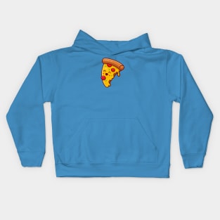 Cute Pizza Cartoon Illustration Kids Hoodie